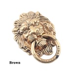 Mobile Phone Stand Finger Ring Bracket Lion Head Mental Brown
