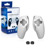PS5 Controller Skin(A Pair),2 Button Capsanti-Slip Plastic Transparent Cover for Playstation 5 Controller, PS5 Dualsense Wireless Controller