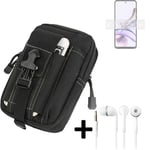 For Motorola Moto G13 Belt bag + EARPHONES big outdoor protection Holster case s