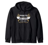 2023 Promoted To Middle School Funny Student Back To School Zip Hoodie