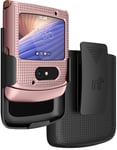 Hard Case Cover + Belt Clip Holster Combo for Motorola RAZR 5G Flip Phone (2020)