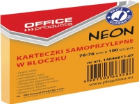 Kontorsprodukter OFFICE PRODUCTS självhäftande block, 76x76mm, 1x100 kort, neon, orange