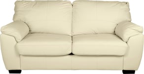 Argos Home Milano Leather 2 Seater Sofa Bed - Ivory