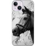 Apple iPhone 15 Plus Transparent Mobilskal Marmor med häst
