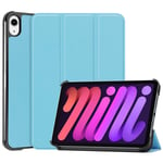 iPad mini 6 (2021) - Tri-Fold læder cover - Wake up/sleep funktion - Himmelblå