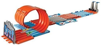 Hot Wheels FTH77 Track Builder Race Crate Connectable Track Set with Loops, 2 Di