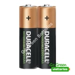 2 x Duracell AA 2500 mAh Rechargeable ULTRA Batteries, NiMH HR6 MN1500 Duralock