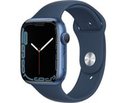 Apple  Watch Series 7 GPS, 45mm Blue Aluminium Case with Abyss Blue Sport Band - Regular - B-vare