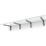 designtak entrétak easy collection bold console silver - clear glass
