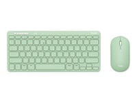 Trust Lyra Multi-Device - Ensemble clavier et souris - Bluetooth, 2.4 GHz - QWERTY - US - vert - boîte