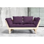 Inside75 Banquette méridienne style scandinave futon violet BEAT couchage 75*200cm
