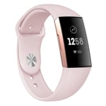 INF Fitbit Charge 3/4 Armband Silikon - Ljusrosa L