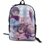 Kimi-Shop Sword Art Online-Girls Anime Cartoon Cosplay Canvas Shoulder Bag Backpack Popular Lightweight Travel Daypacks School Backpack Laptop Backpack