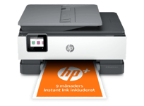 HP OfficeJet Pro 8024e All-in-One, skrivare + scanner + kopiator + fax, 20/10 ppm, 1200x1200 dpi scanner, duplex, display, AirPrint, USB/LAN/WiFi