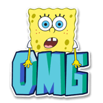 OMG SpongeBob Squarepants Sticker, Accessories