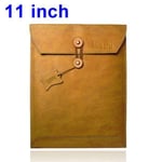 Lux-Case Envelope (brun) 11 Inch Mobilpåse I Äkta Läder