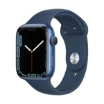 Apple Watch (Series 7) 2021 GPS 45 mm - Aluminium Bleu - Bracelet sport Bleu