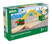 BRIO Magnetic Action Train Crossing for Kids Age 3 Years Up - Compatible with all BRIO Railway Sets & Accessories
