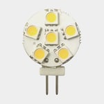 1852-Marine LED-lampa 1852-Marine, 10 - 36 V DC, 1.2 W, Ø24 mm, G4 (sidopinnar), med varmvitt sken, 2-pack