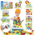Jouet Garcon 3 Ans Mosaique Enfant Puzzle 3D Jeux Construction Enfant Jeux Enfant 3-7 Ans 223 Pcs Jouet Fille 3 Ans Etabli Enfant Avec Perceuse Électronique Jouet Enfant 3 4 5 4 5 6 7 Ans Garcon Fille