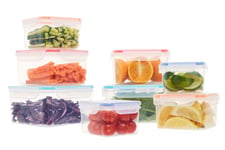 Plastic Food Storage Containers with Lids, Lunchboxes, Reusable Food Storage, Set of 8