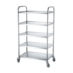 Serveringsvagn Hendi Rostfitt Stål 5 Plan 2 Låsbara Hjul 905x585x1545mm