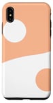 Coque pour iPhone XS Max Couleur de l'année 2024 symbole Yin Yang pêche fuchsia et blanc