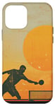 iPhone 12 mini Table tennis player Sport Lover Vintage Silhouette Sunset Case