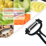 Kitchen 360 Degree Rotary Vegetable Peeler Cutter With 3 Blade K Black