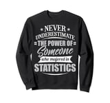 Statistics Graphic for Men & Women - Never Underestimate! Sweatshirt