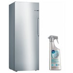 Bosch - Réfrigérateur frigo simple porte inox 290L Froid brassé Dégivrage Auto - Inox
