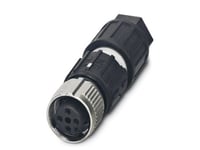 Phoenix Contact Sacc-Fs-4Qo-0.34-M Sco, M12, Svart, Rostfritt Stål, Ip65, Ip67, 125 V, 4 A, -25 - 80 ° C