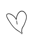 Venture Design Heart poster 30 x 40 cm Svart/vit