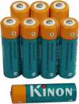 Kinon AA Rechargeable Batteries Ni-Mh 1.2V 2400mAh (8 Pieces) for Digital Camer