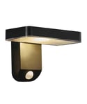 Rica square solcelle vegglampe 450 lumen med bevegelsesensor, høyde 12 cm