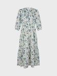 Gerard Darel Elysee Floral Tiered Dress, Ecru/Multi