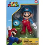 Figurine - JAKKS PACIFIC - Super Mario Bros : Mario de Glace + Fleur - 10 cm