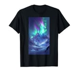 North Lights Mountain Aurora borealis Nature T-Shirt