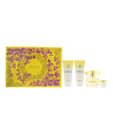 Versace Womens Yellow Diamond 4 Piece Gift Set: Eau de Toilette 90ml - Shower Gel 100ml - Body Lotion - Eau de 5ml - Orange - One Size
