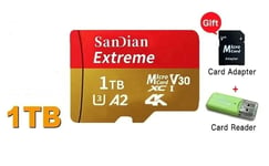 Sandian Extreme 1TB Micro SD Card with Adapter + USB Card Reader