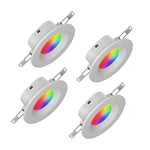 Nanoleaf Matter Essentials Downlight LED Bulbs, Pack of 4 RGBW Dimmable Smart Bulbs - Matter Over Thread, Bluetooth Colour Changing Light Bulbs, Works with Google Apple, Room Decor & Gaming