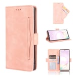 BaiFu Wallet Case for Nokia 8.3 Case, Retro Style Wallet Magnetic Cover with Credit Card Slots and Flip Stand, Leather Phone Case Compatible with Nokia 8.3, Pink