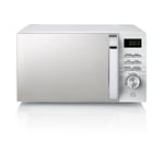 Swan 700W White Symphony LED Digital Microwave, 20L Capacity, 5 Microwave Power Levels, Defrost and Reheat Settings, 60 Minute Timer and Digital Display, SM22038LWN