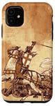 Coque pour iPhone 11 Chevalier médiéval Dragon Slayer Renaissance Moyen Âge