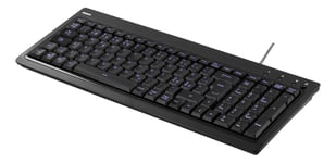 Compact keyboard w/ backlit keys, Nordic layout, USB, black