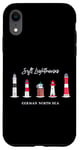 Coque pour iPhone XR Sylter Phares allemands de la mer du Nord dessin à la main
