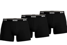New Mens Hugo Boss 3 Pack Power Boxer Shorts Trunks Black Size S RRP£39