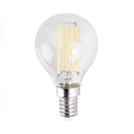 SES 4W LED Filament Golfball Bulb Clear 2700K Warm White
