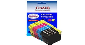 T3azur 10 cartouches d'encre compatibles 29xl pour epson expression home xp355, xp432, xp 355, xp 432