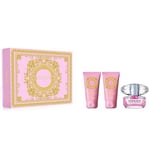 VERSACE BRIGHT CRYSTAL 50ML EDT SPRAY + 50ML S.GEL + 50ML B.LOTION GIFT SET 2023